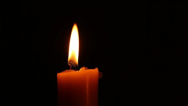 Candle flame dark