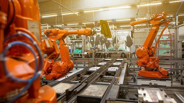 Robot assembly line