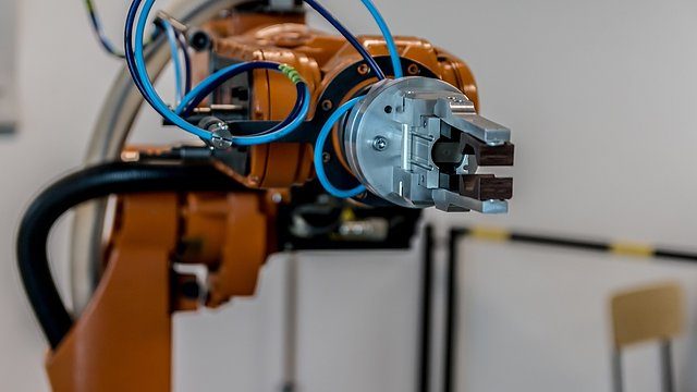 Robot arm closeup