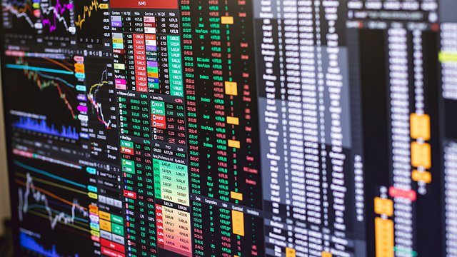 Consumerism trading screens busy