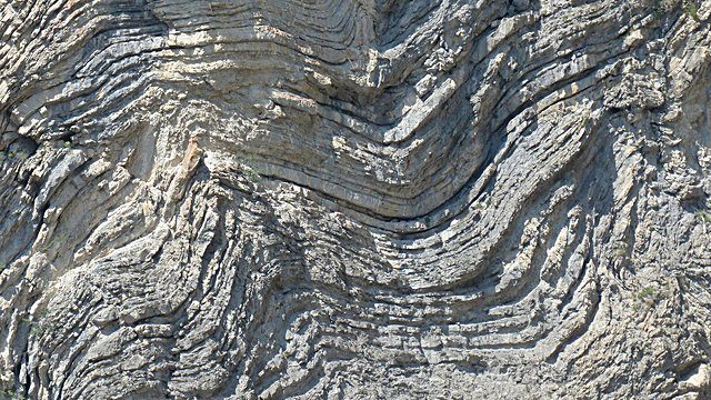 Folded rock strata fold