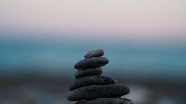 Cairn dusk shoreline