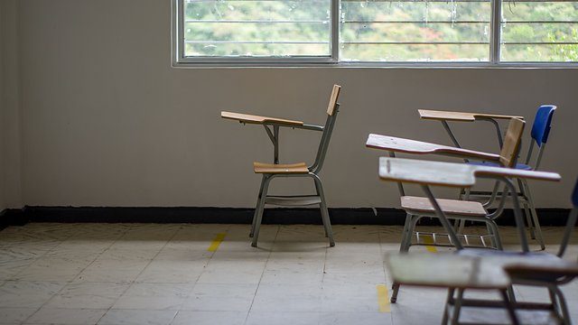 Classroom desks cluster