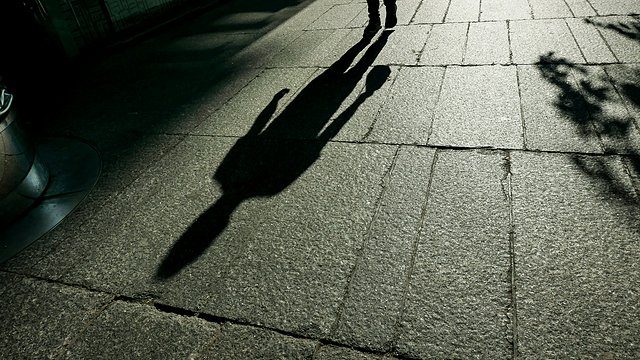 Daylight pavement shadow
