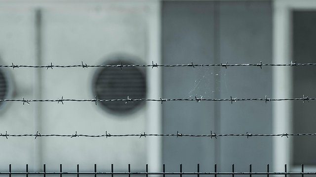 Barbed wire concrete industrial